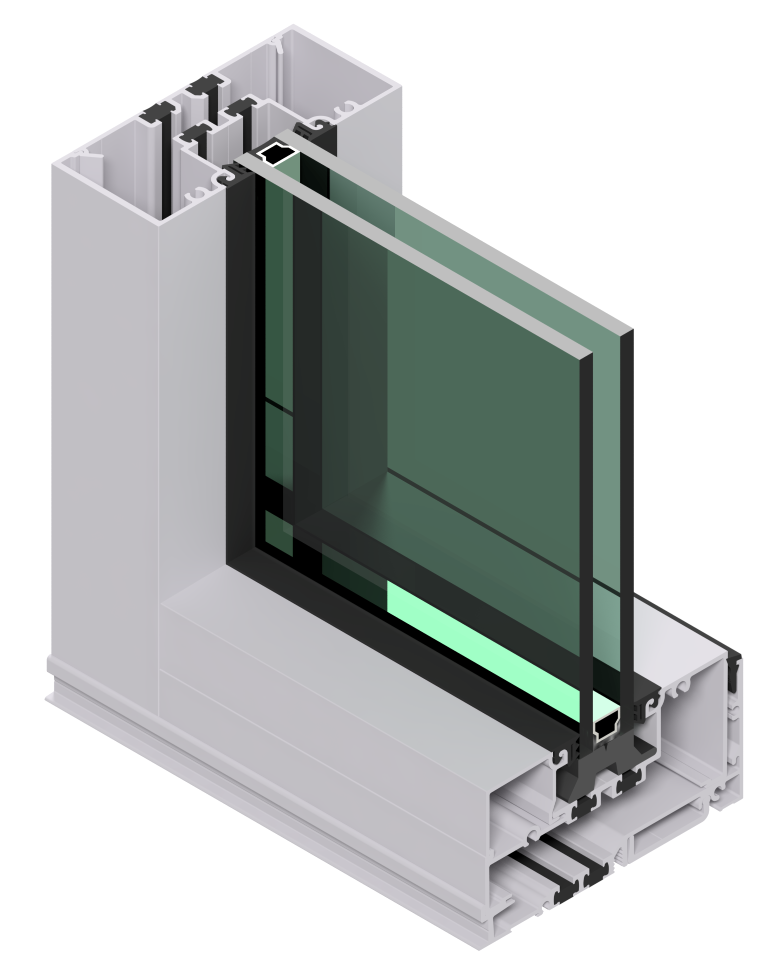 Tubelite ForceFront Storm T14000 storefront rendering
